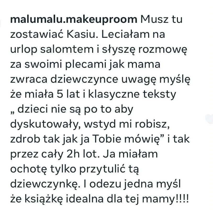 Komentarz o prawdziwej sytuacji matki i córki oraz książce