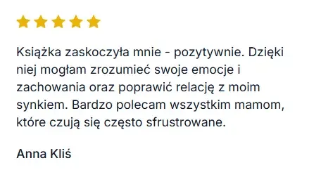 Pięciogwiazdkowa opinia o lepszym rozumieniu emocji i relacji z synkiem