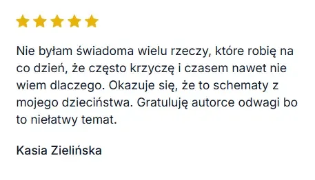 Pięciogwiazdkowa opinia o rozpoznaniu schematów z dzieciństwa